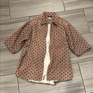 Vintage New York & Company Jeans Men's Red and White Shirt Jacket